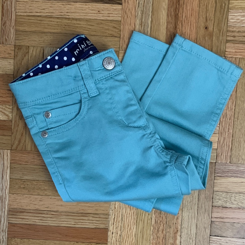 Mini Boden NWOT Girls Size 7 Teal Pant w/ Pockets - UNWORN